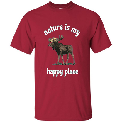 Moose's Wildlife T-Shirt Nature Is My Happy Place Cardinal