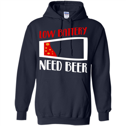 Beer T-shirt Low Battery Need Beer T-shirt Navy