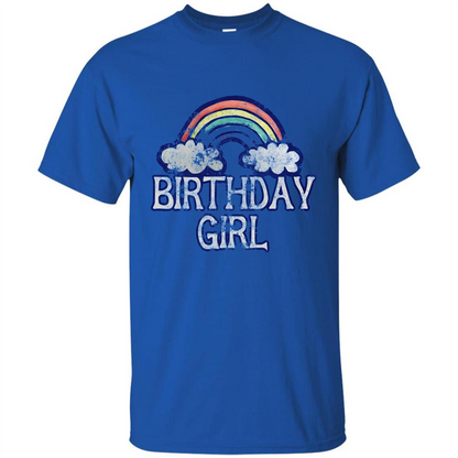 Birthday Girl Rainbow T-shirt Royal