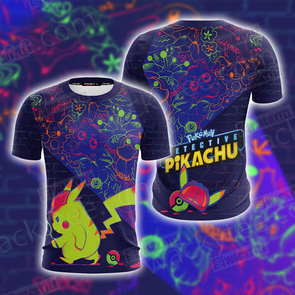 Detective Pikachu Unisex 3D T-shirt T-shirt