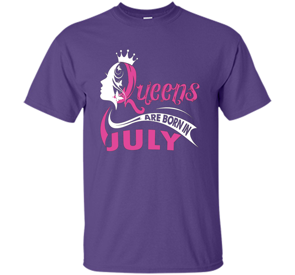 Queens Are Born In July T-shirts t-shirt Purple