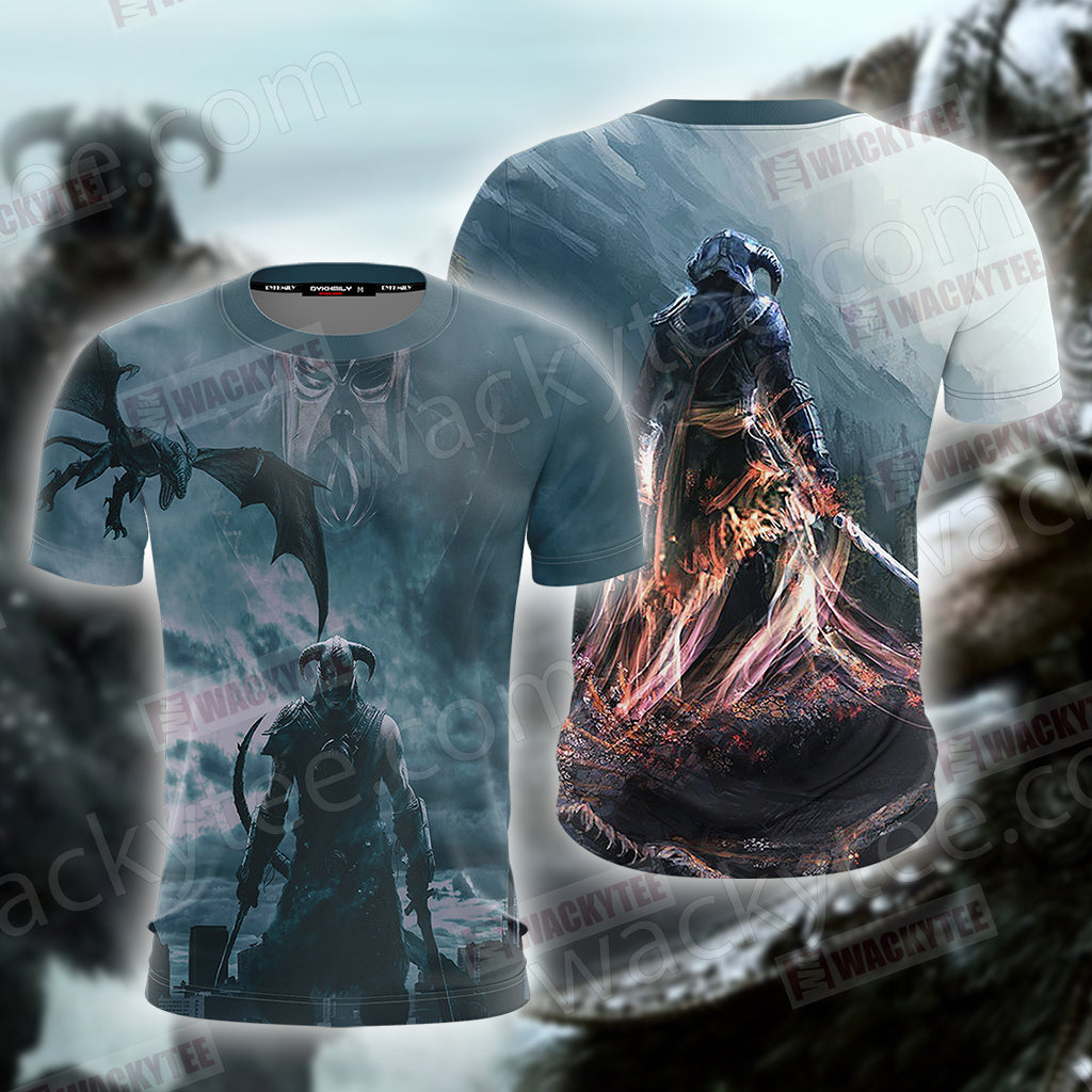 The Elder Scrolls V: Skyrim-Dovahkiin Unisex 3D T-shirt T-shirt