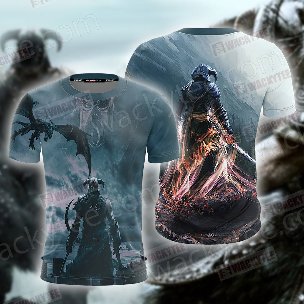 The Elder Scrolls V: Skyrim-Dovahkiin Unisex 3D T-shirt