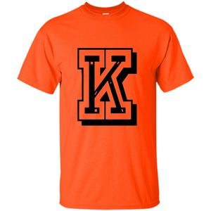 Letter K Initial T-Shirt for Names or Spelling Words