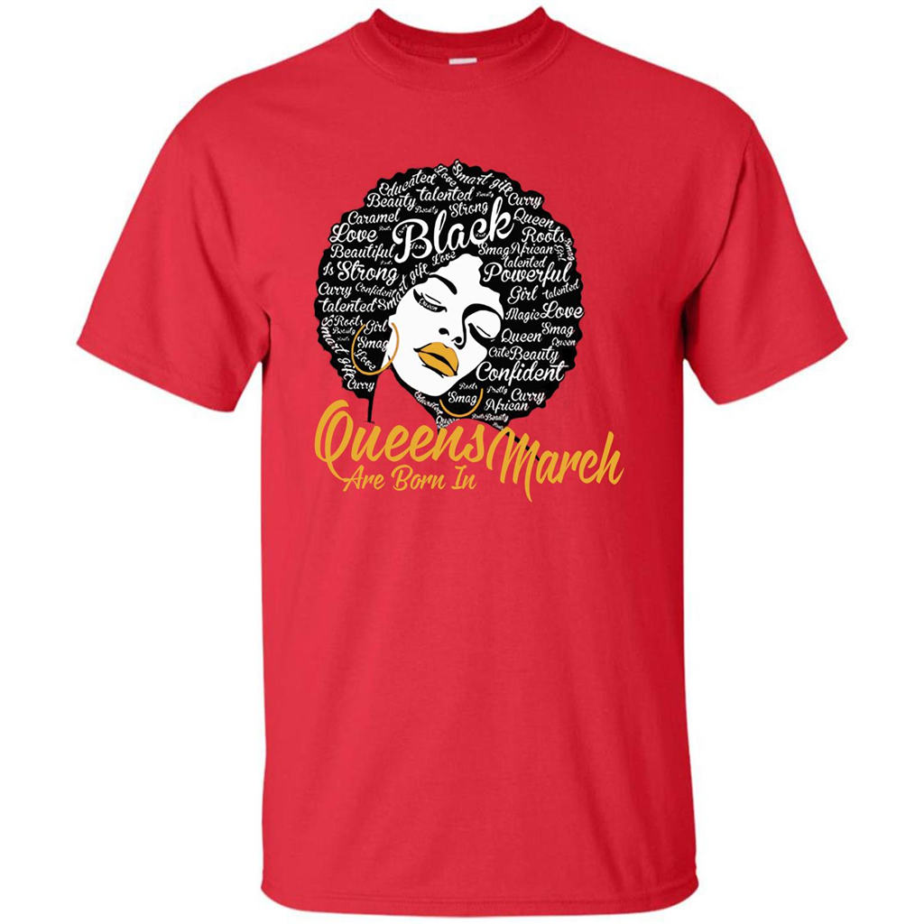 Queen Are Born In March T-shirt Red