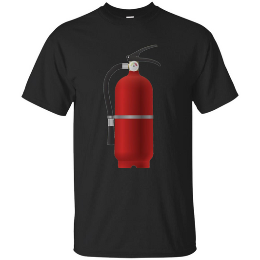Fire Extinguisher T-shirt Emergency Fire Protection Black