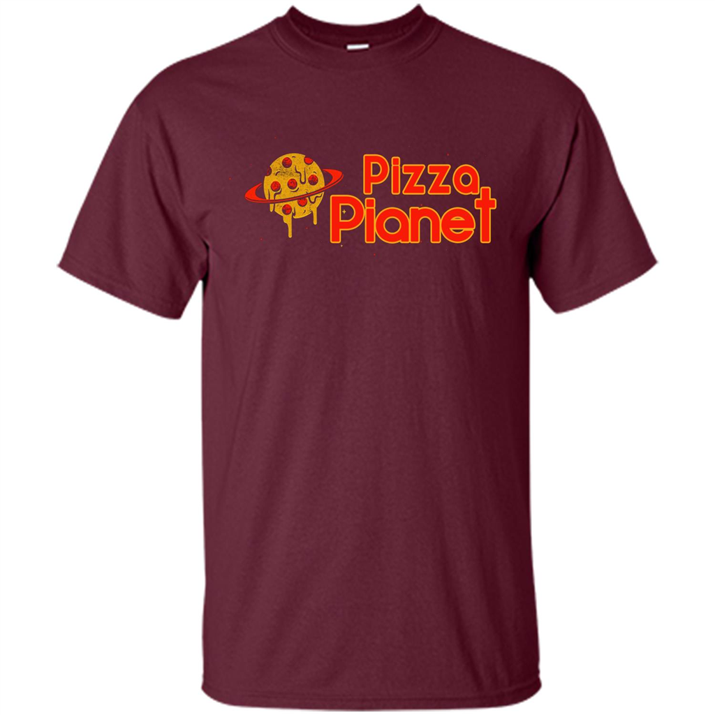 Pizza Lover T-shirt Pizza Pianet Maroon