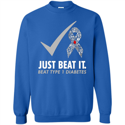 Just Beat It T-shirt Beat Type 1 Diabetes Royal