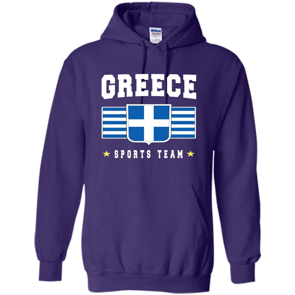 GREECE T-shirt Greek Flag T-shirt Sports Team Purple
