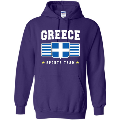 GREECE T-shirt Greek Flag T-shirt Sports Team Purple