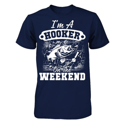 I'm A Hooker On The Weekend T-shirt Gildan - Short Sleeve Tee Navy