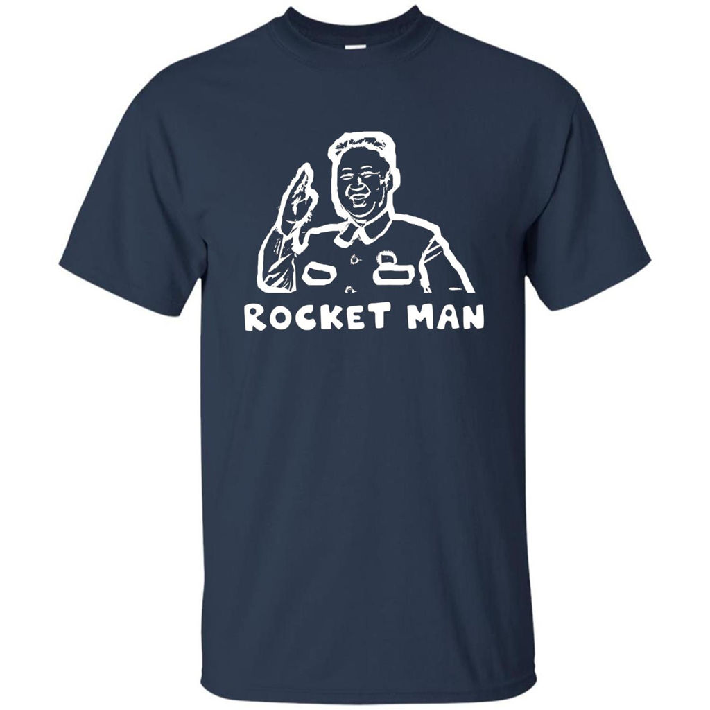 Kim Jong Un North Korea Rocket Launch T-shirt Donald Trump T-shirt Navy