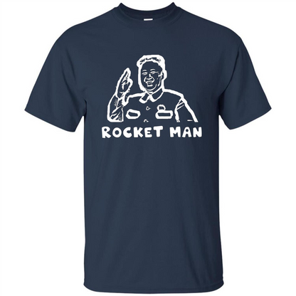 Kim Jong Un North Korea Rocket Launch T-shirt Donald Trump T-shirt Navy