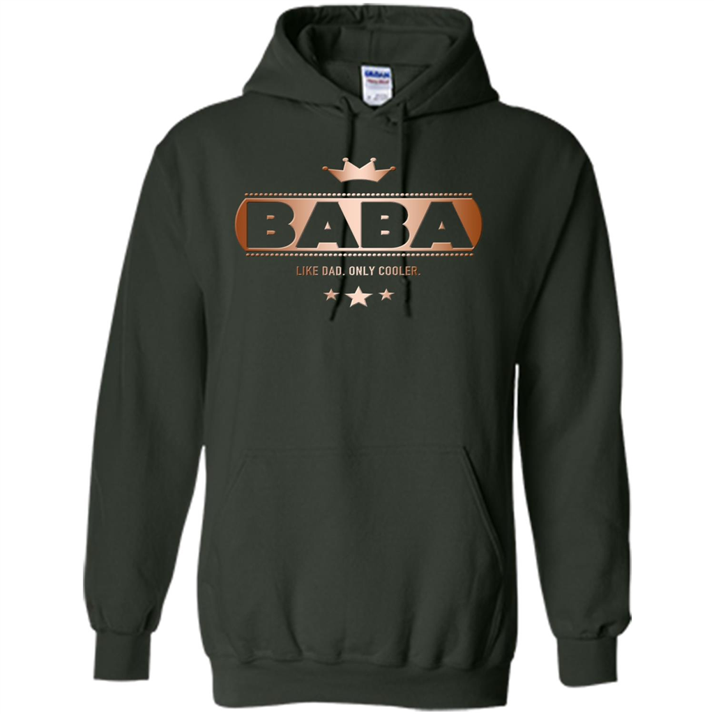 Fathers T-shirt Baba Like Dad Only Cooler Forest Green