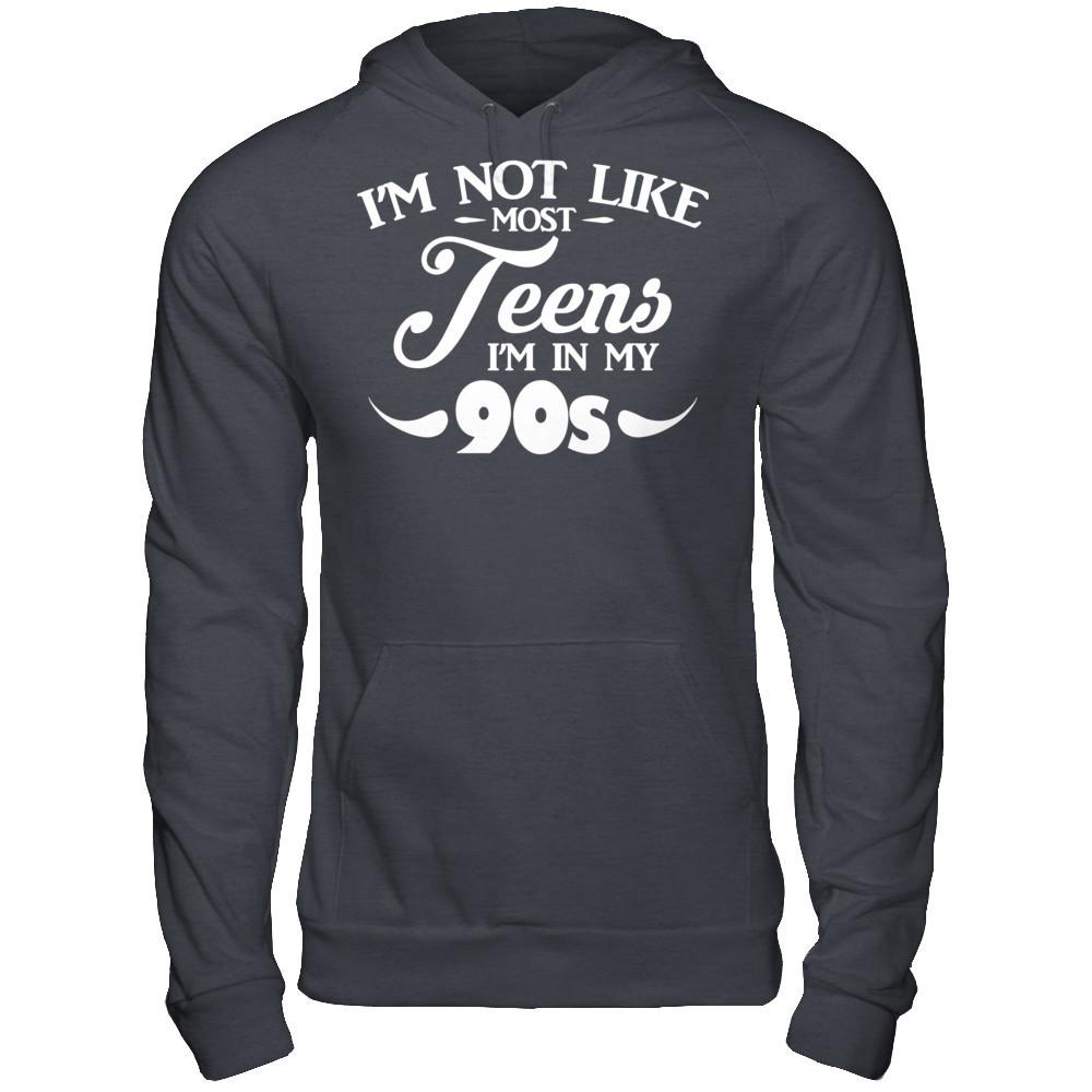 I'm Not Like Most Teens I'm In My 90s Gildan - Pullover Hoodie Dark Heather