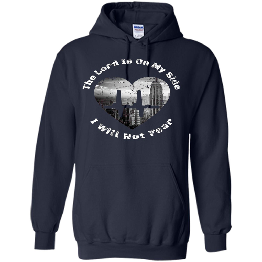 Faith Inspired T-shirt The Lord Is On My Side I Will Not Fear Navy
