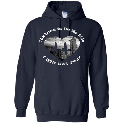Faith Inspired T-shirt The Lord Is On My Side I Will Not Fear Navy