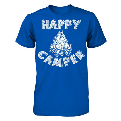 Happy Camper T-shirt Next Level - Unisex Fitted Tee Royal