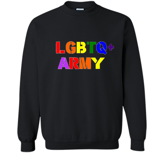 LGBTQ+ Army T-Shirt cool shirt Black