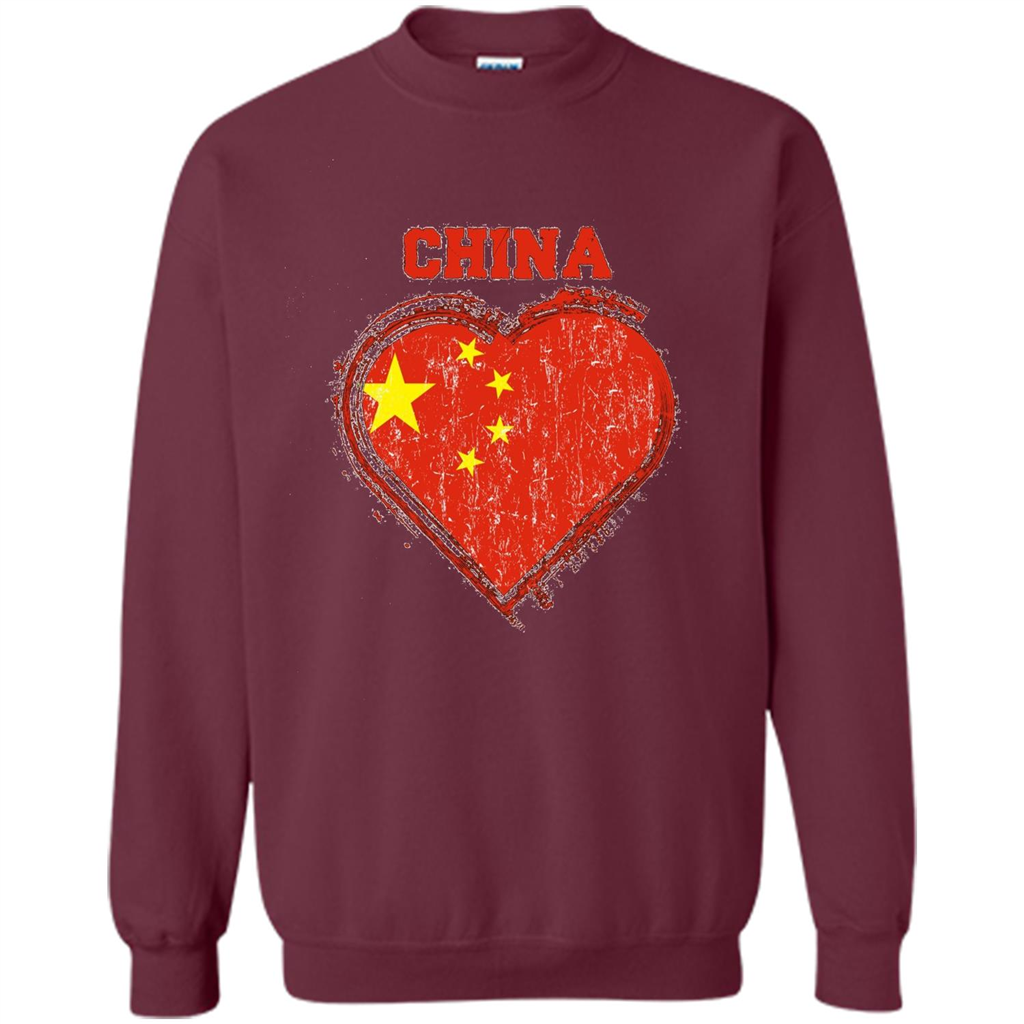 Chinese T-shirt Chinese Flag Shirt Maroon