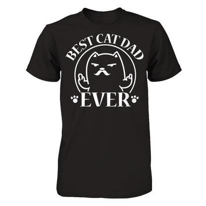 Best Cat Dad Ever T-shirt Next Level - Unisex Fitted Tee Black