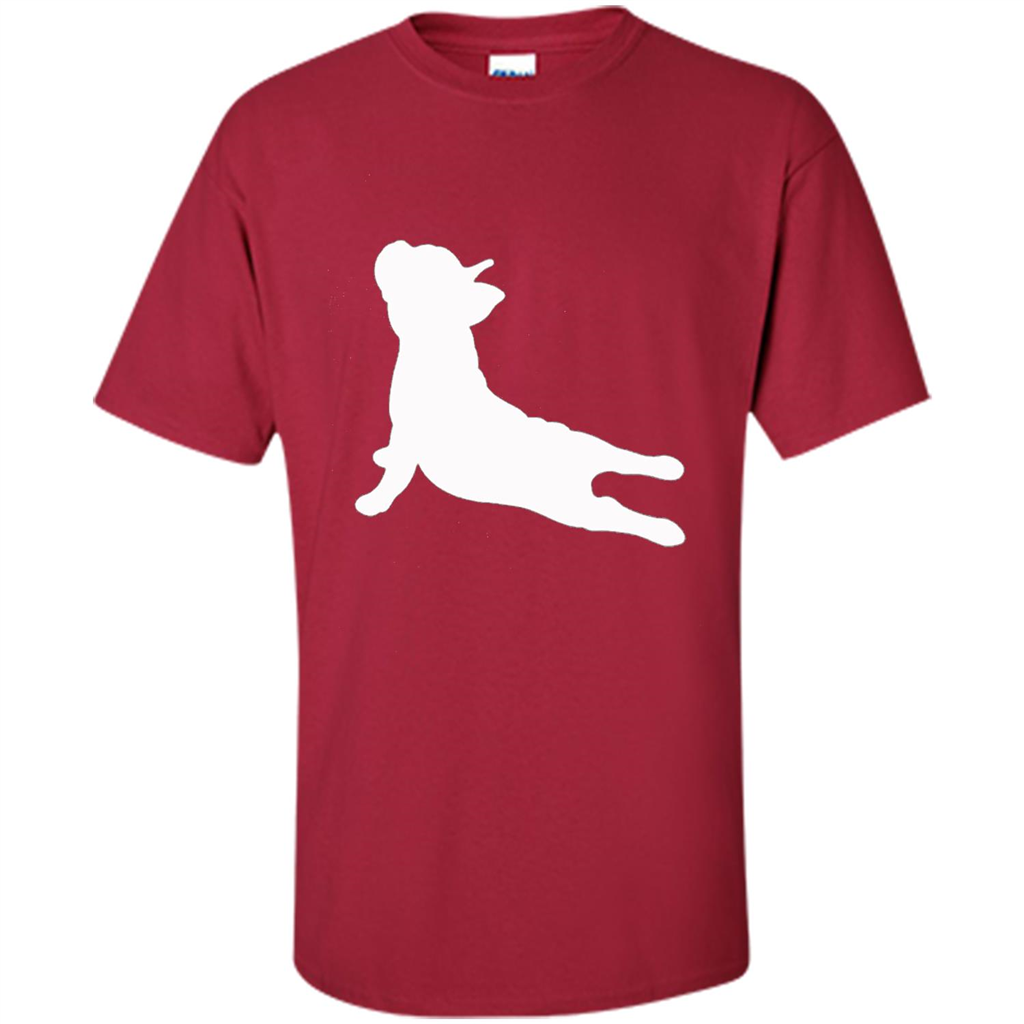 French Bulldog Yoga T-shirt Cardinal