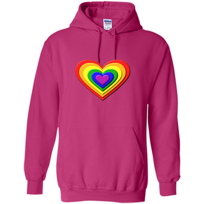 LGBT T-shirt Rainbow Heart T-shirt Heliconia