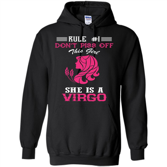 Virgo T-shirt Rule Dont Piss Off This Girl T-shirt Black