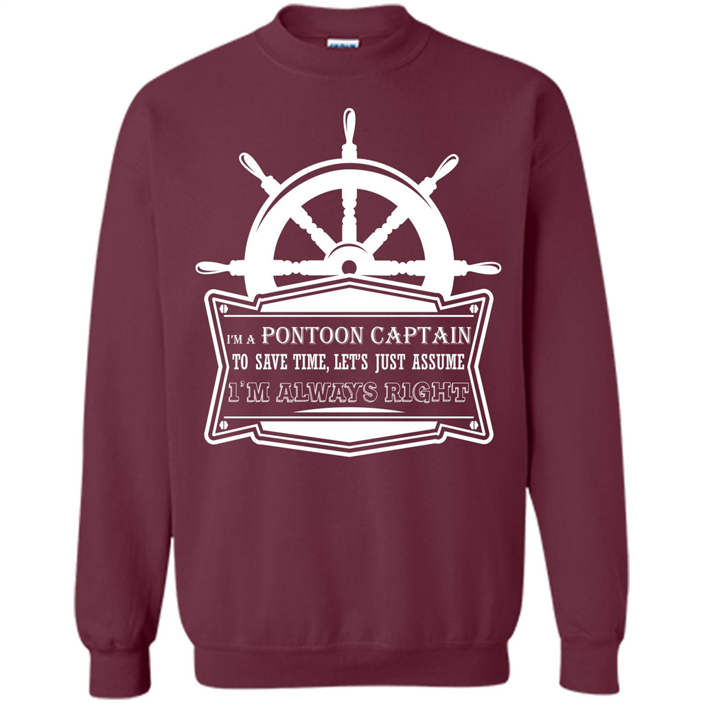 I'm A Pontoon Captain T-shirt Maroon