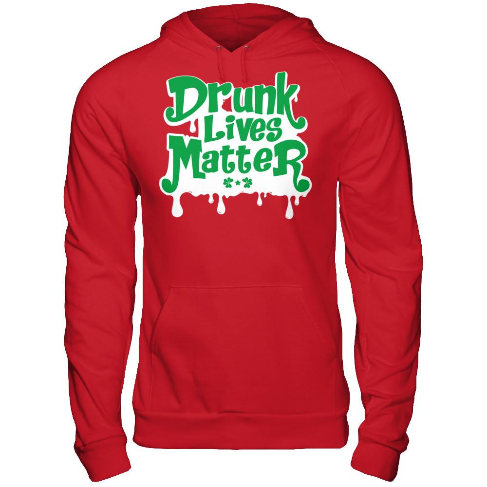 Drunk Lives Matter T-shirt Gildan - Pullover Hoodie Red
