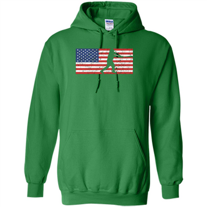 Funny Baseball Player American Flag T-shirt Irish Green