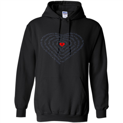 Love Math T-shirt I Love Pie Black