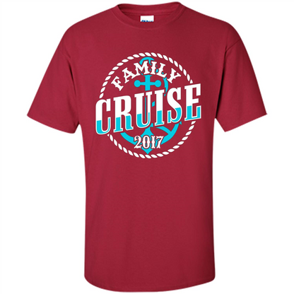 Family Cruise 2017 T-shirt Summer Vacation T-shirt Cardinal