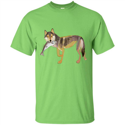 Sea Wolf T-shirt Fish and Wolf Lime