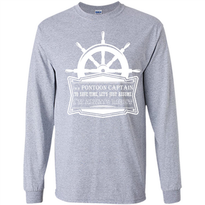 I'm A Pontoon Captain T-shirt Sport Grey
