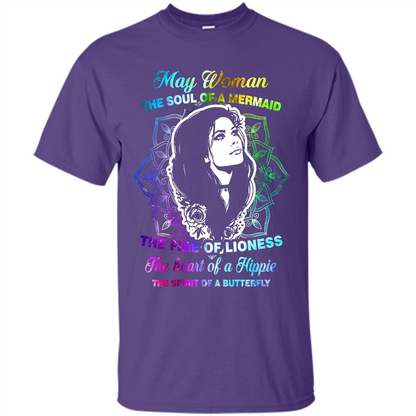 May Woman T-shirt The Heart Of A Hippie Purple