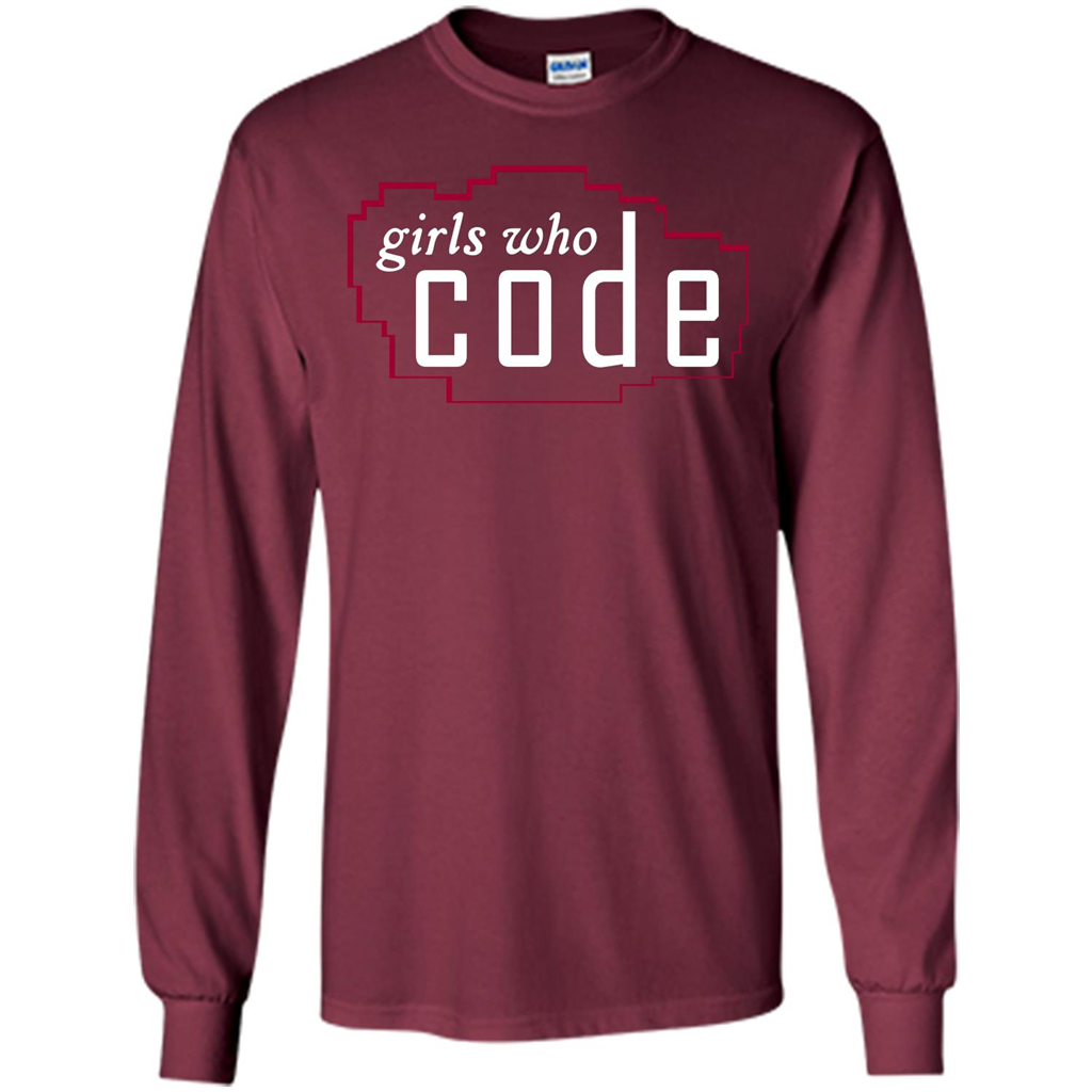 Coder T-shirt Girls Who Code T-shirt Maroon