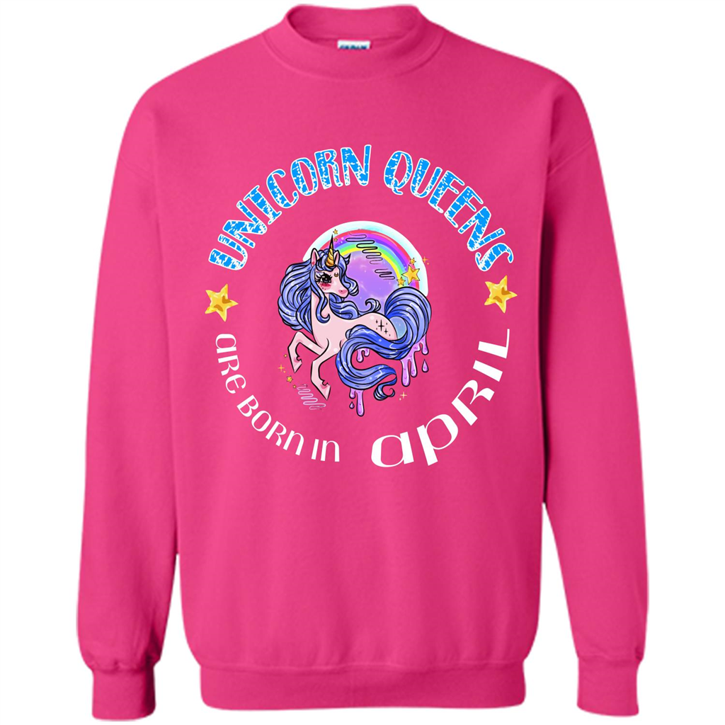 April Unicorn T-shirt Unicorn Queens Are Born April Heliconia