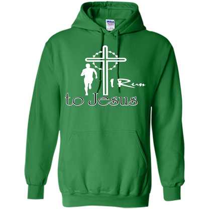 Christian T-shirt I Run To Jesus T-shirt Irish Green