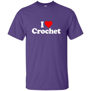 I Love Heart Crochet T-shirt