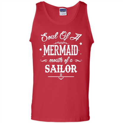 Soul Of A Mermaid Mouth Of A Sailor T-shirt Red