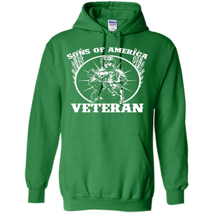 Military T-shirt Sons Of America Veteran Irish Green