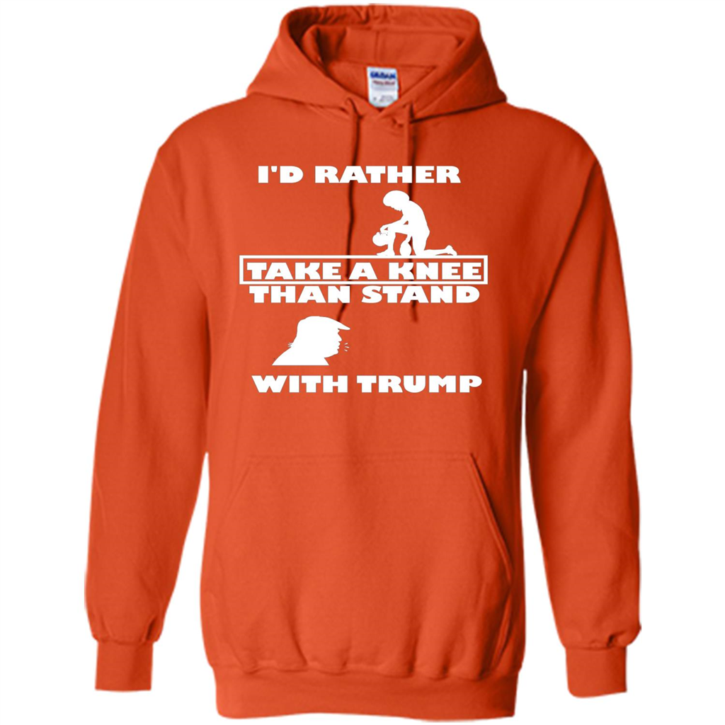 American T-shirt I'd Rather Take A Knee T-shirt Orange