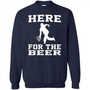 Funny Bowling Drinking Shirt Here For The Beer T-shirt