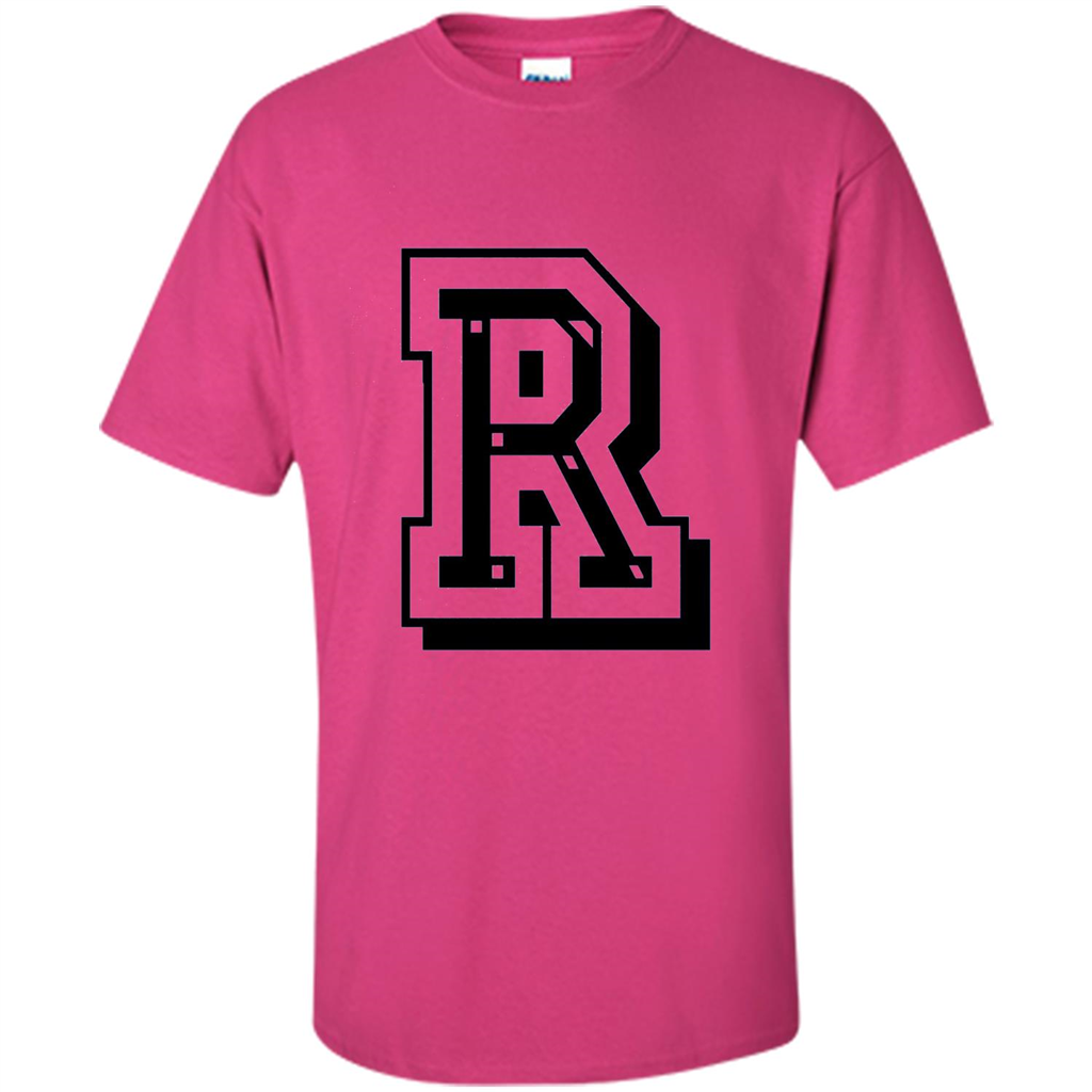 Letter R Initial T-Shirt for Names or Spelling Words Heliconia
