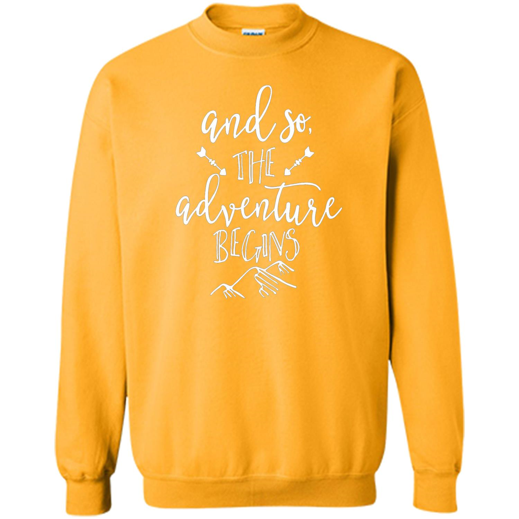 And So the Adventure Begins T-shirt Gold