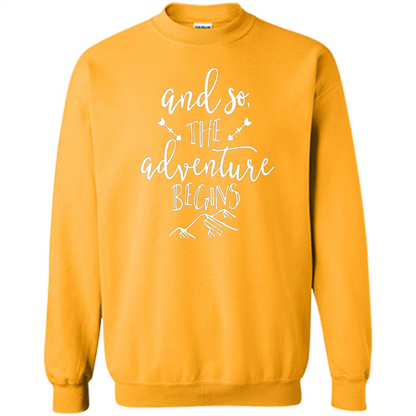 And So the Adventure Begins T-shirt Gold