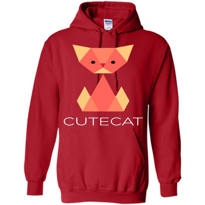 Love Cat T-Shirt Origami Cat Red