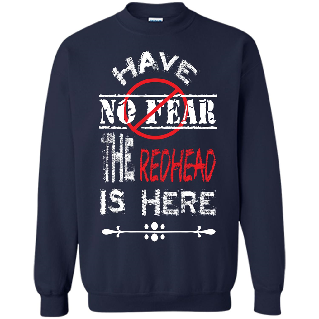 Redhead T-shirt Have No Fear The Redhead Is Here Navy