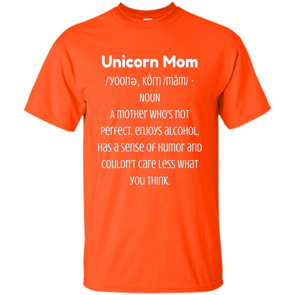 Fun Mom T-shirt - Unicorn Mom Definition Orange